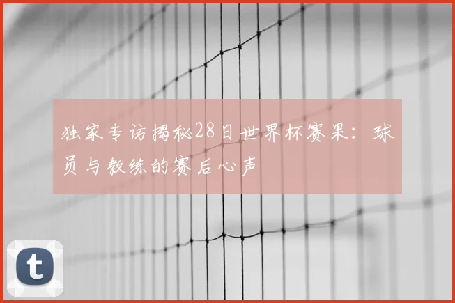 独家专访揭秘28日世界杯赛果:球员与教练的赛后心声