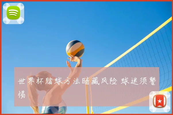 世界杯赌球方法暗藏风险 球迷须警惕